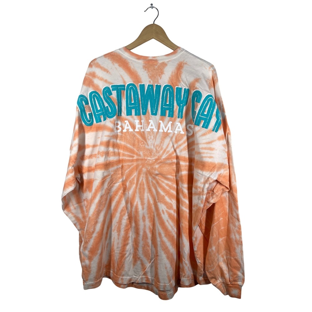 Disney Cruise Line Spirit Jersey Castaway Cay Bahamas Tie Dye Orange XXL